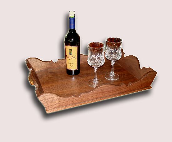 Reclaimed American Walnut Wine Cabinet Removable Tray Top